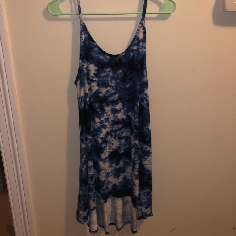 tie-dye high-low dress